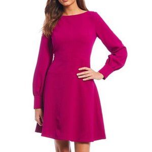 Vince Camuto Magenta Crepe A Line Dress, US 0